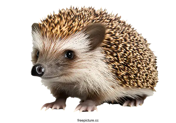 [Transparent Background PNG]Close-up Portrait of a Hedgehog