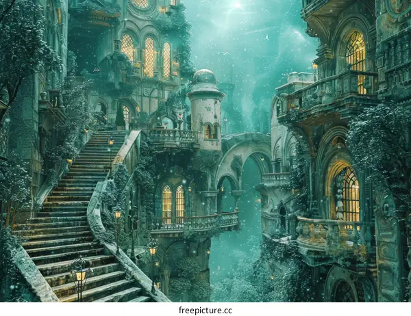 Overgrown Fantasy Castle Ruins