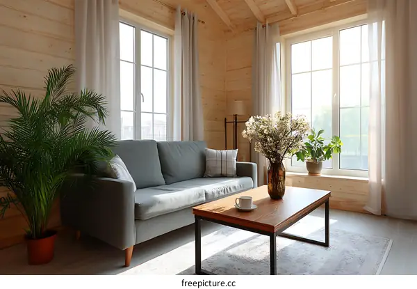 Cozy Living Room with Natural Light