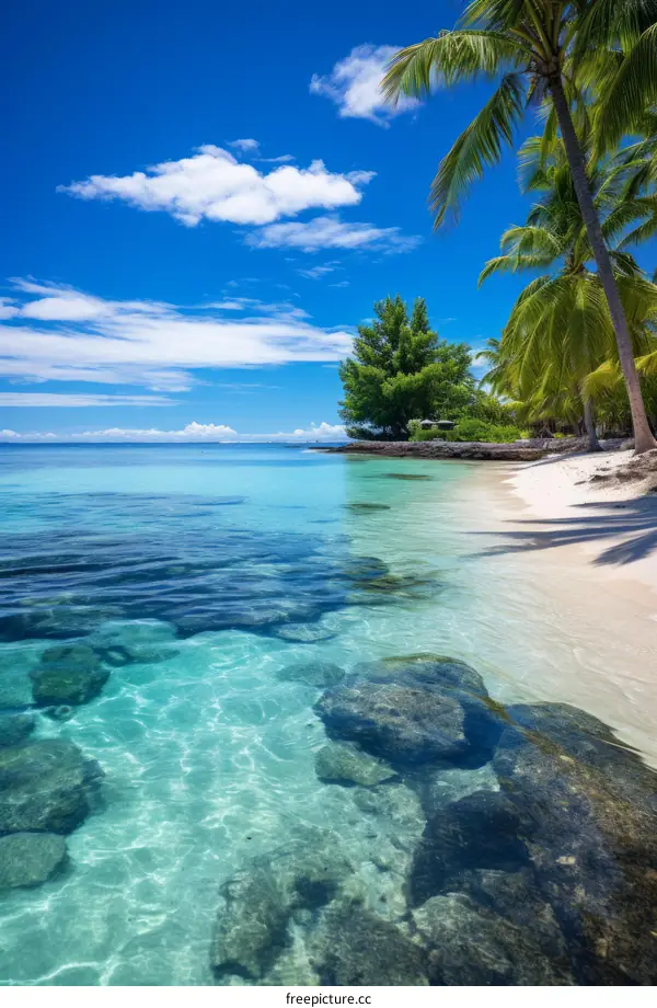Amazing beach of Bora Bora, French Polynesia