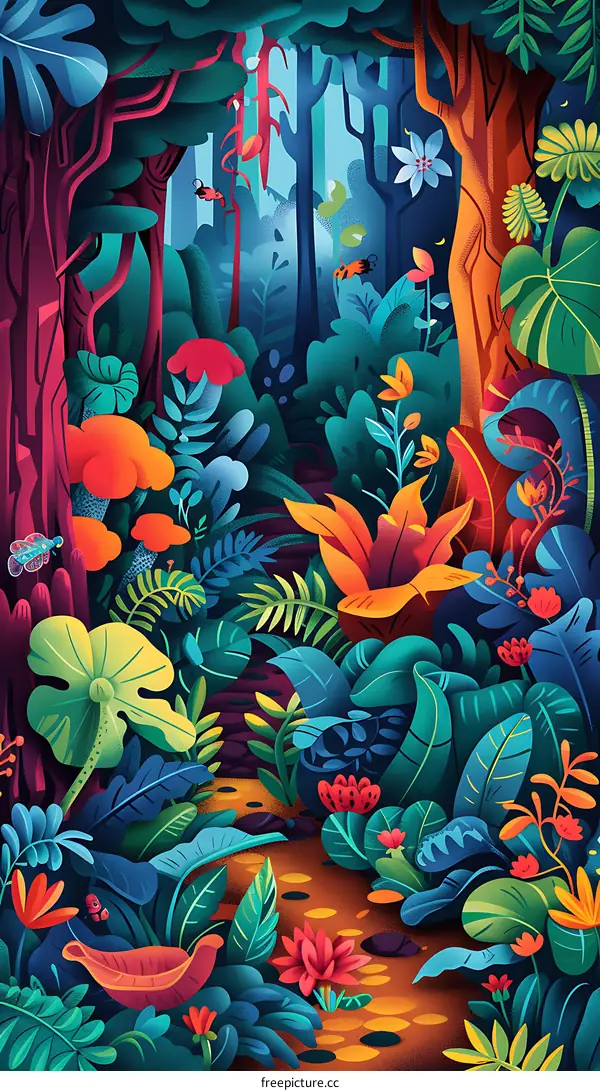 Vibrant Jungle Illustration