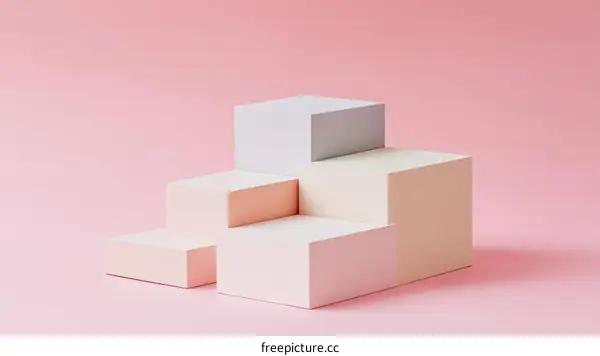 Pastel Color Block Geometric Display
