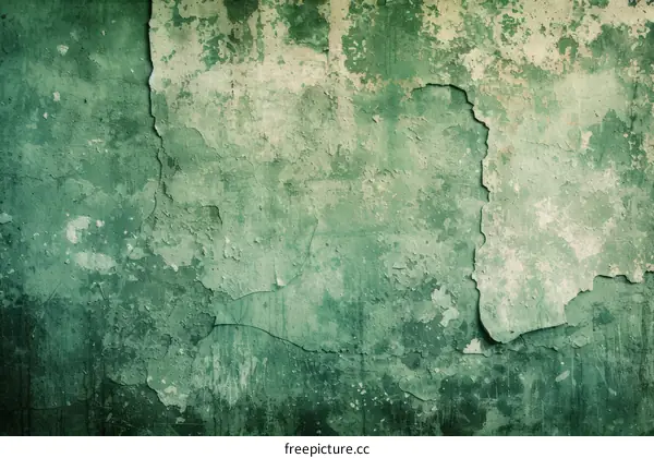 weathered green painted wall texture