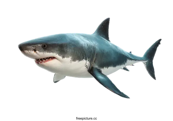 [Transparent Background PNG]Great White Shark Illustration Isolated on White Background
