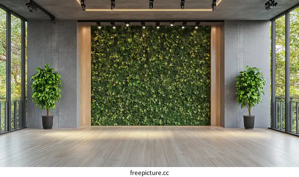 Modern Interior Design with Green Wall