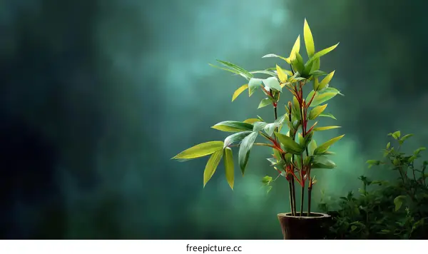 Peaceful Bamboo Plant in a Pot