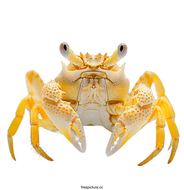 [Transparent Background PNG]Yellow Crab on White Background