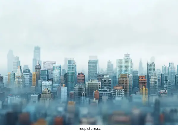 City Model with High-Rise Buildings