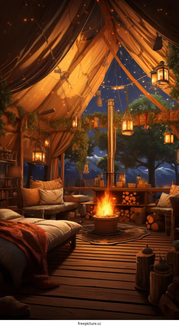 Cozy Bedroom in a Fantasy Realm