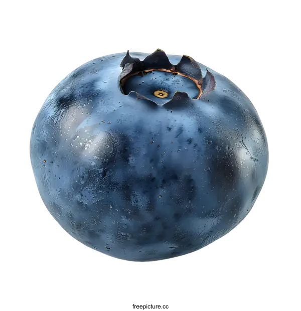 [Transparent Background PNG]Close-up photo of a single blueberry