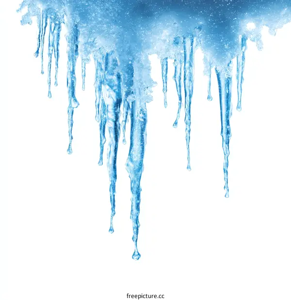 Beautiful Icicles Hanging from Roof