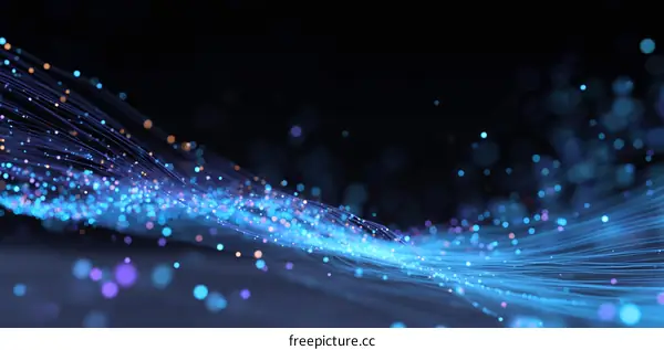 Abstract Digital Flowing Particles Design