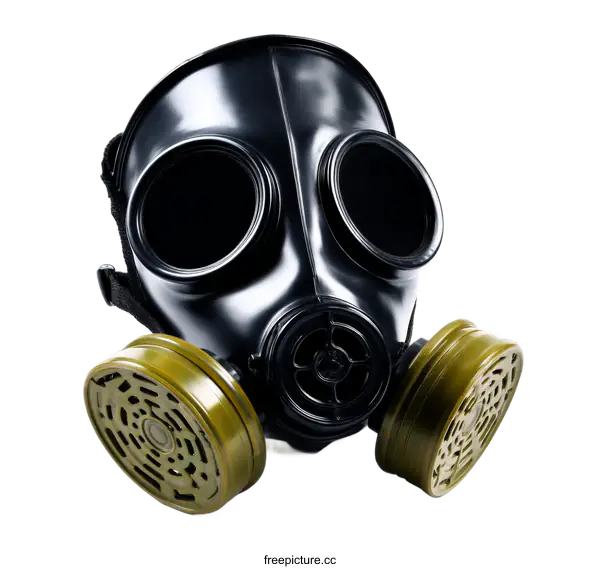 [Transparent Background PNG]Black Gas Mask Protection Equipment