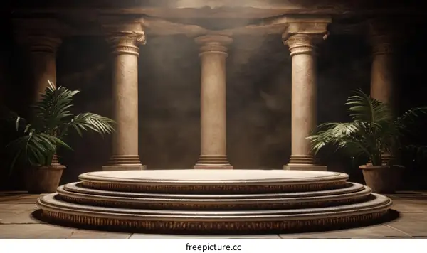 Ancient Roman Stage Illustrative Design