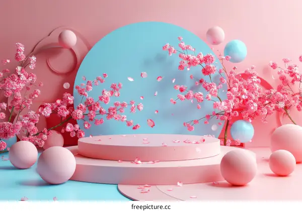 Spring Cherry Blossom Illustration