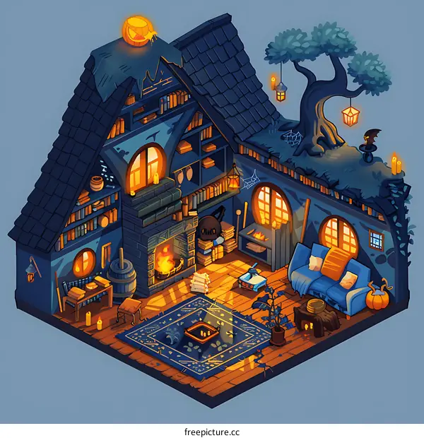 Cozy Halloween Cottage With Fireplace