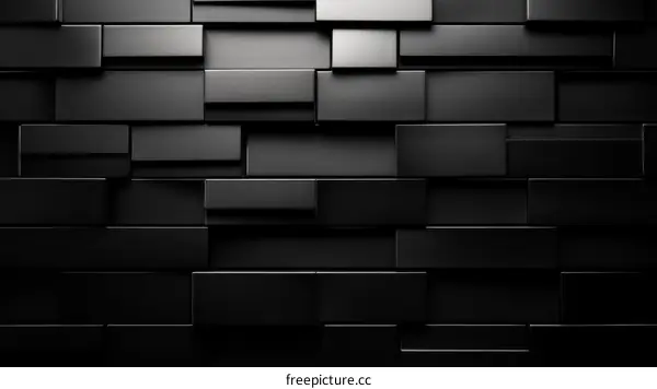 Abstract Black Geometric Tiles Background Design