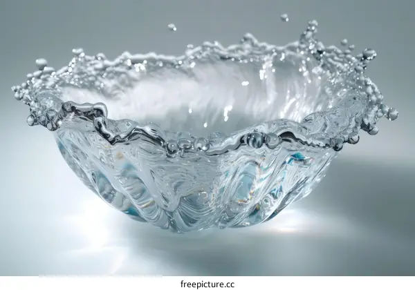 Water Splashing Out of a Bowl