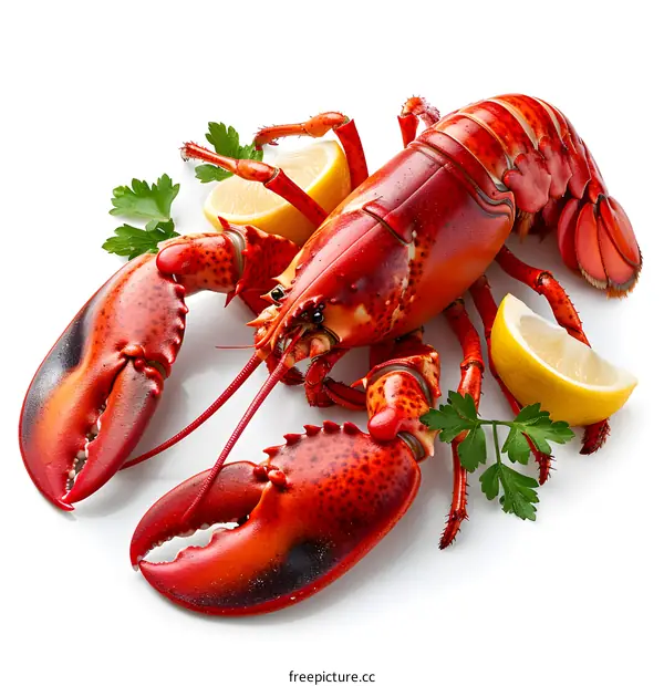 Fresh Cooked Lobster with Lemon and Parsley