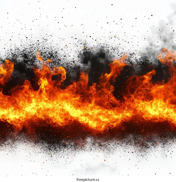 Abstract Fiery Flames Background Design