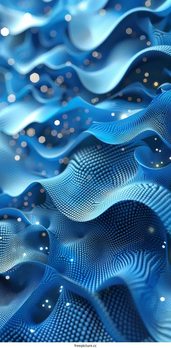 Blue Wavy Pearl-like Orbs