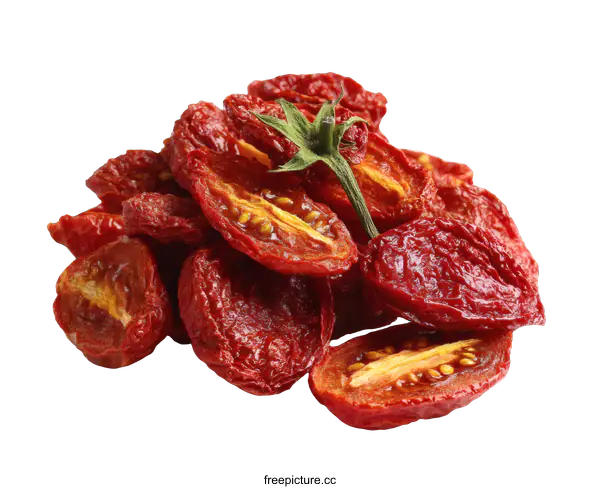 [Transparent Background PNG]Pile of Dried Sliced Tomatoes