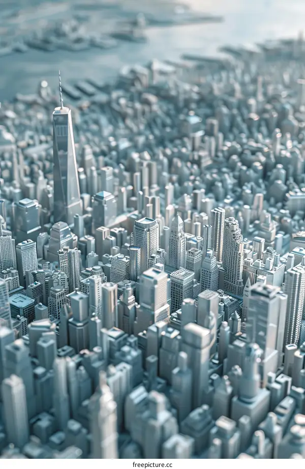 Digital Cityscape Illustration of New York