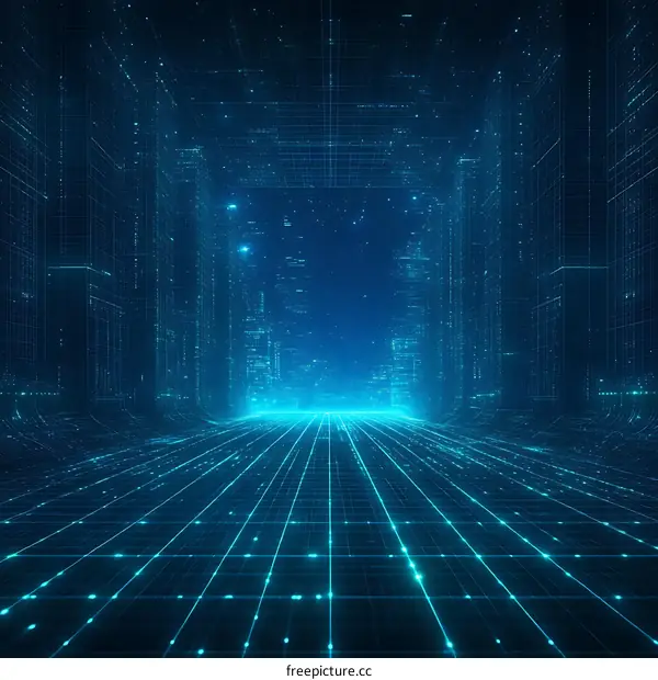 Digital Cityscape Futuristic Architecture