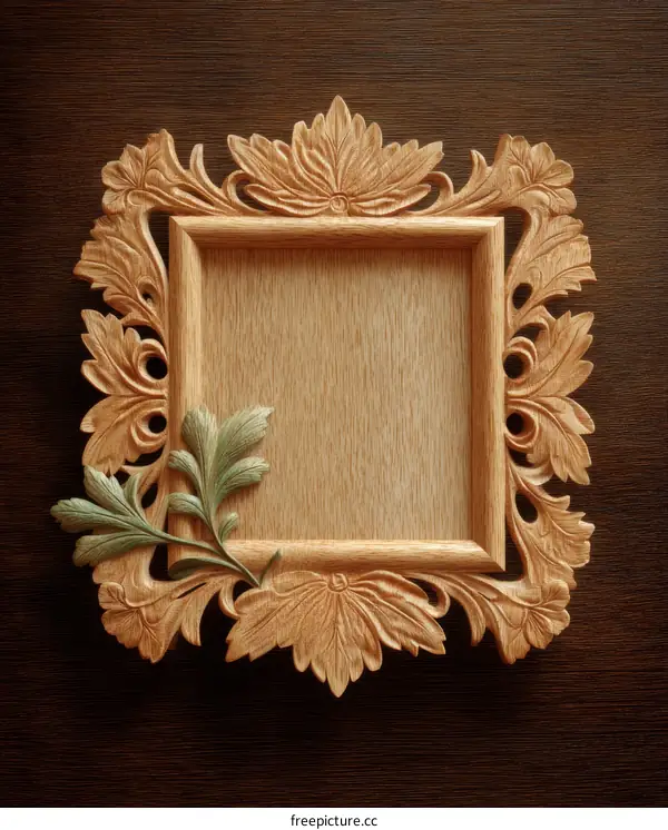 Ornate Carved Wood Picture Frame