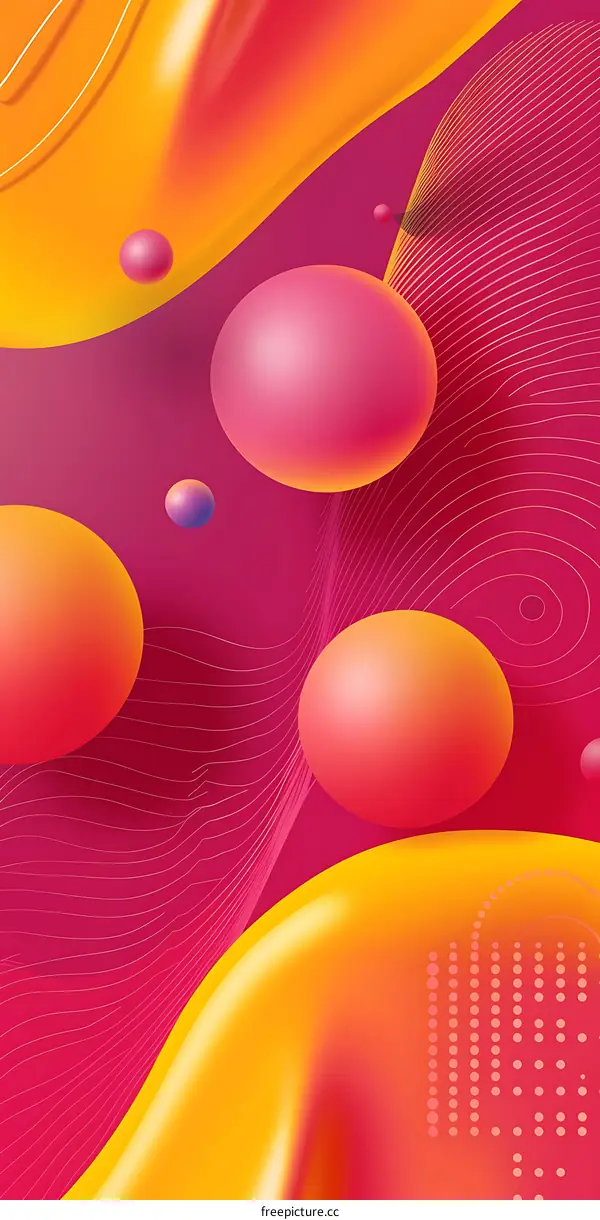 Abstract Background With Red and Yellow Gradient