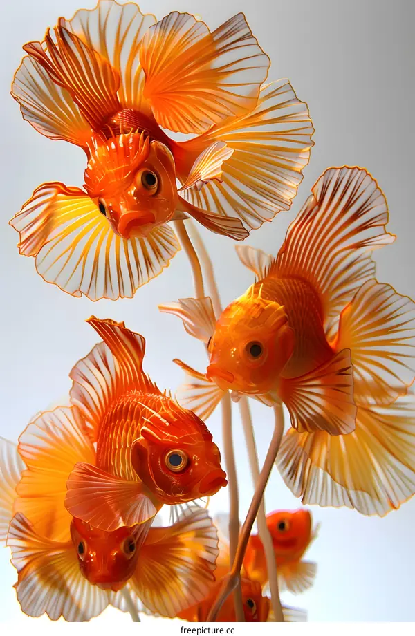 Beautiful Goldfish with Delicate Fins