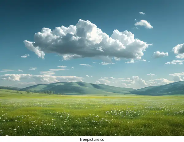 Green Grass Field Under Blue Sky