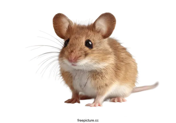 [Transparent Background PNG]Close-up of a Cute Little Mouse