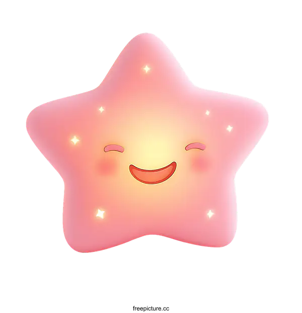 [Transparent Background PNG]Cute Cartoon Star Night Light
