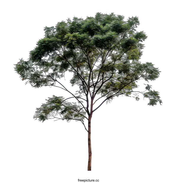 [Transparent Background PNG]Isolated Green Tree On White Background