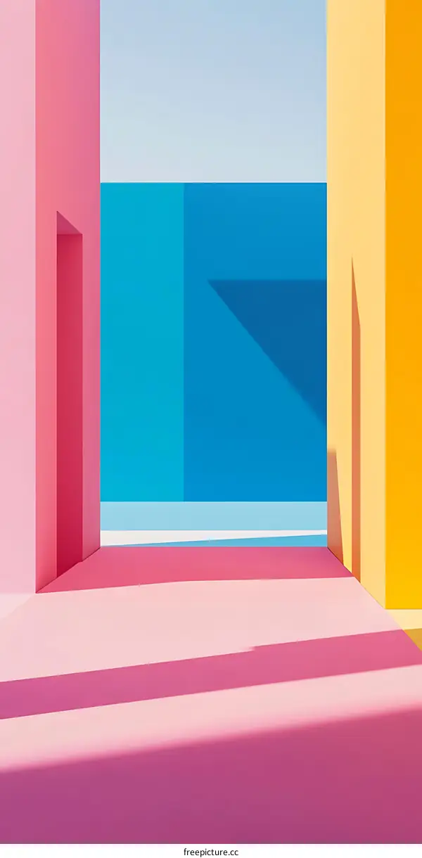 Abstract Minimalist Color Block Art Design