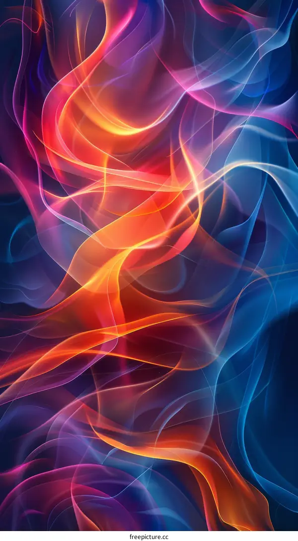Abstract Colorful Flowing Lines Background