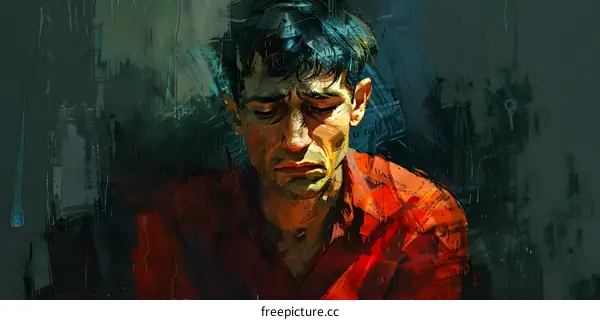 Portrait of a Man with Downcast Eyes