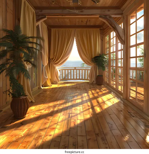 Empty Room with Ocean View