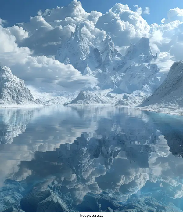 Majestic Glacier Lake Reflection