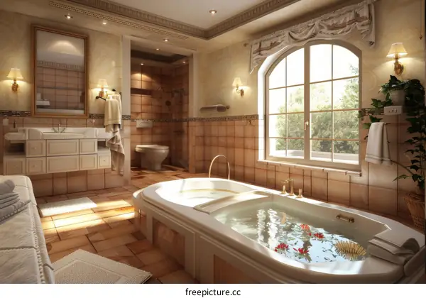 Classic Elegant Luxury Bathroom Interior Design