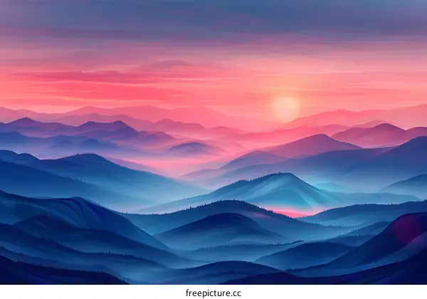 Mountains at Sunset