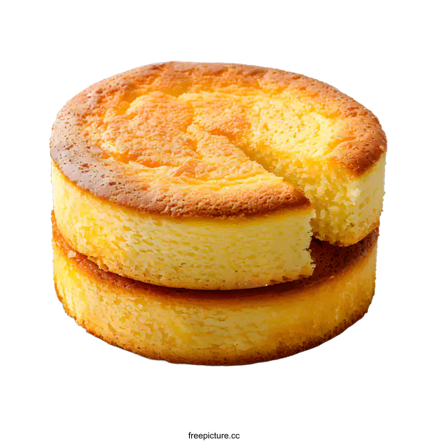 [Transparent Background PNG]Two round sponge cakes