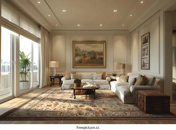 Living room of luxury apartment