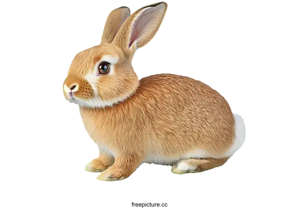 [Transparent Background PNG]Adorable Baby Bunny Portrait