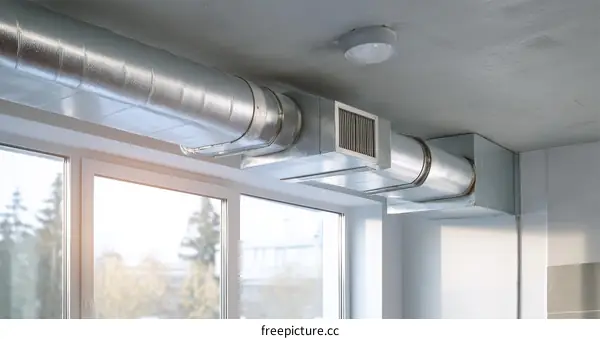 Industrial Ventilation System near Windows