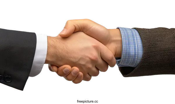 [Transparent Background PNG]Businesspeople Handshake Deal Agreement
