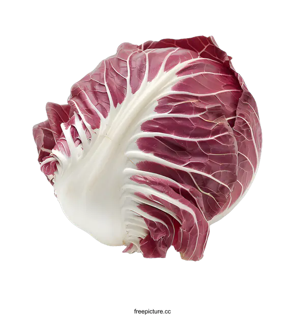 [Transparent Background PNG]Red and White Radicchio Isolated on White Background