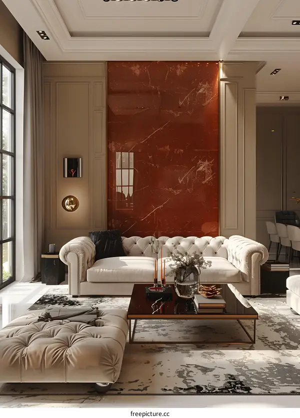 Modern minimalist style living room