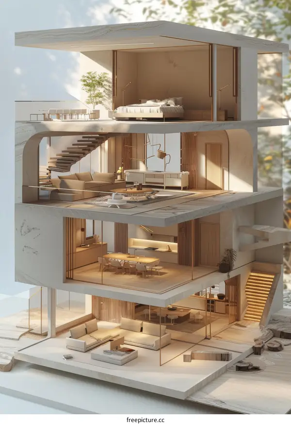 Modern House Interior Design with Open Floor Plan